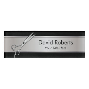 Hair Stylist Hair Salon Barber Shop Metallic Naambadge