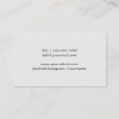 Hair Stylist Hair Salon Elegant Visitekaartje (Achterkant)