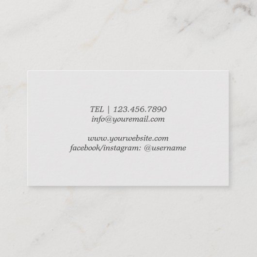 Hair Stylist Hair Salon Elegant Visitekaartje (Achterkant)