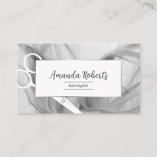 Hair Stylist Hair Salon Elegant Visitekaartje (Voorkant)