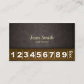 Hair Stylist Hair Salon Leather & Wood Loyalty (Voorkant)