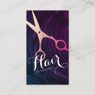Hair Stylist Hairdresser Beauty Roos Gold Scissors Afsprakenkaartje