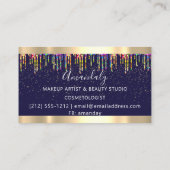 Hair Stylist Hairdresser Coiffeur Rainbow Scissors Visitekaartje (Achterkant)