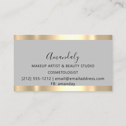 Hair Stylist Hairdresser Golden Scissors Drives Visitekaartje (Achterkant)