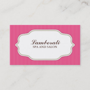 Hair Stylist Hairdresser Salon Pink Elegant Retro Visitekaartje