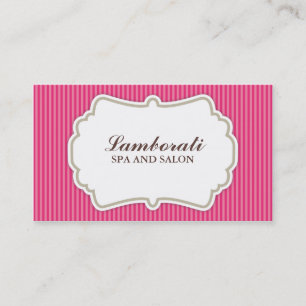 Hair Stylist Hairdresser Salon Pink Elegant Retro Visitekaartje