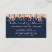 Hair Stylist Hairdresser Scissors Roos Drift Navy Visitekaartje (Achterkant)