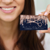 Hair Stylist Hairdresser Scissors Roos Drift Navy Visitekaartje