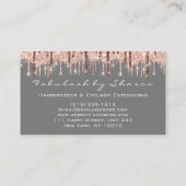 Hair Stylist Hairdresser Scissors Roos Drip Grey Visitekaartje (Achterkant)