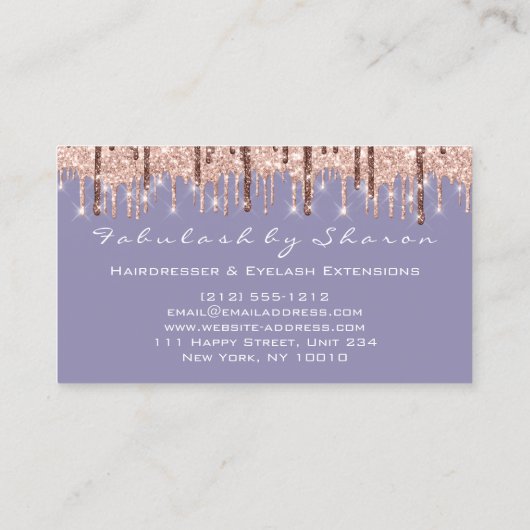 Hair Stylist Hairdresser Scissors Roos Smoky Viole Visitekaartje (Achterkant)