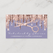 Hair Stylist Hairdresser Scissors Roos Smoky Viole Visitekaartje (Voorkant)