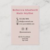 Hair Stylist Hairdresser Visitekaartje (Achterkant)