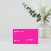 Hair Stylist Hot Pink Modern Beauty Salon Visitekaartje (Staand voorkant)