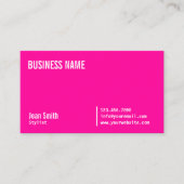 Hair Stylist Hot Pink Modern Beauty Salon Visitekaartje (Voorkant)