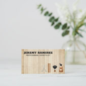 Hair Stylist | Houten planken Visitekaartje (Staand voorkant)