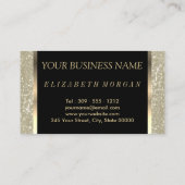 Hair Stylist - Ivory Glitter en Diamonds Visitekaartje (Achterkant)