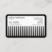 Hair Stylist - Kam - Zwart en Wit Visitekaartje (Achterkant)