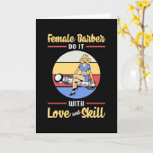 Hair Stylist Kapper Kapper Vrouw Liefde Gift Kaart (Gele Bloem)