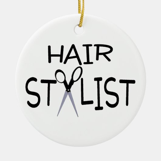 Hair Stylist Keramisch Ornament (Voorkant)