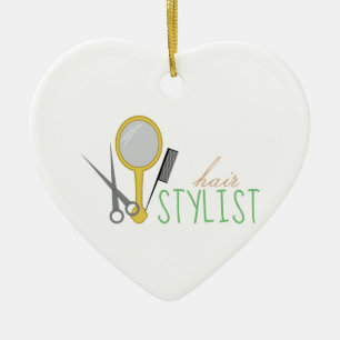 Hair Stylist Keramisch Ornament