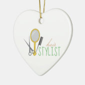 Hair Stylist Keramisch Ornament (Links)