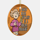 Hair Stylist Keramisch Ornament (Rechts)