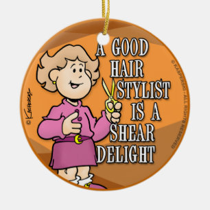 Hair Stylist Keramisch Ornament