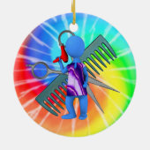 Hair Stylist Keramisch Ornament (Achterkant)