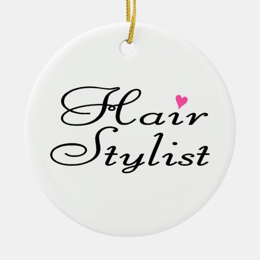 Hair Stylist Keramisch Ornament (Voorkant)