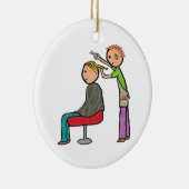 Hair Stylist Keramisch Ornament (Rechts)