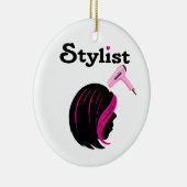 Hair Stylist Keramisch Ornament (Rechts)