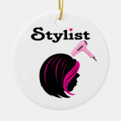 Hair Stylist Keramisch Ornament (Voorkant)