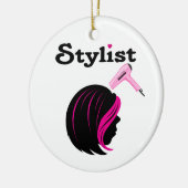 Hair Stylist Keramisch Ornament (Links)
