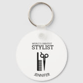 Hair Stylist Keyring Sleutelhanger (Achterkant)