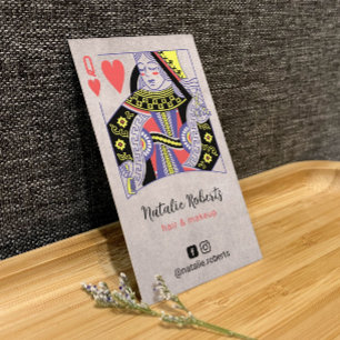 Hair Stylist  koningin van harten Beauty Salon Visitekaartje