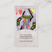 Hair Stylist  koningin van harten Beauty Salon Visitekaartje (Achterkant)