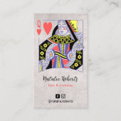 Hair Stylist  koningin van harten Beauty Salon Visitekaartje (Voorkant)