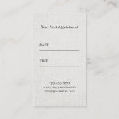 Hair Stylist  Lace & Burlap-afspraak Afsprakenkaartje (Achterkant)