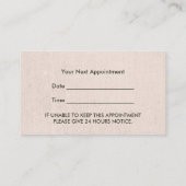 Hair Stylist Laced Blush Pink Appointment Afsprakenkaartje (Achterkant)