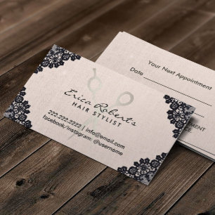Hair Stylist  Laced Blush Pink Appointment Afsprakenkaartje