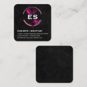 Hair Stylist Logo | Monogram Vierkante Visitekaartje (Voorkant / Achterkant)