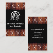 Hair Stylist Logo | Salon Scissors | Houtsim Visitekaartje (Voorkant / Achterkant)