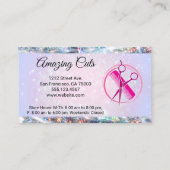 Hair Stylist Logo | Sparkle Bokeh Klantenkaartje (Achterkant)