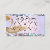 Hair Stylist Logo | Sparkle Bokeh Klantenkaartje (Voorkant)