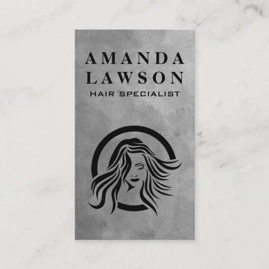 Hair Stylist Logo Visitekaartje (Voorkant)