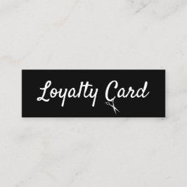 Hair Stylist Loyalty Punch Card Mini Visitekaartje