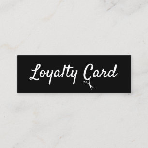 Hair Stylist Loyalty Punch Card Mini Visitekaartje