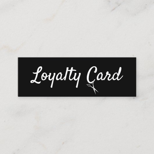 Hair Stylist Loyalty Punch Card Mini Visitekaartje (Voorkant)