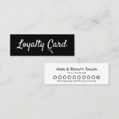 Hair Stylist Loyalty Punch Card Mini Visitekaartje (Voorkant / Achterkant)