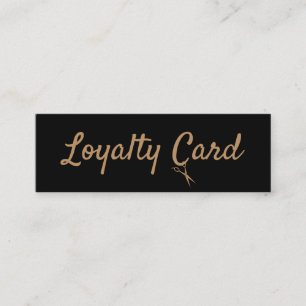 Hair Stylist Loyalty Punch Card Mini Visitekaartje